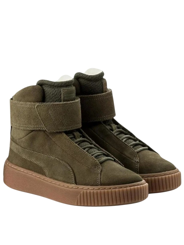 [263PLATFORMMIDOWON10-6] Platform Mid Olive Night Sneakers