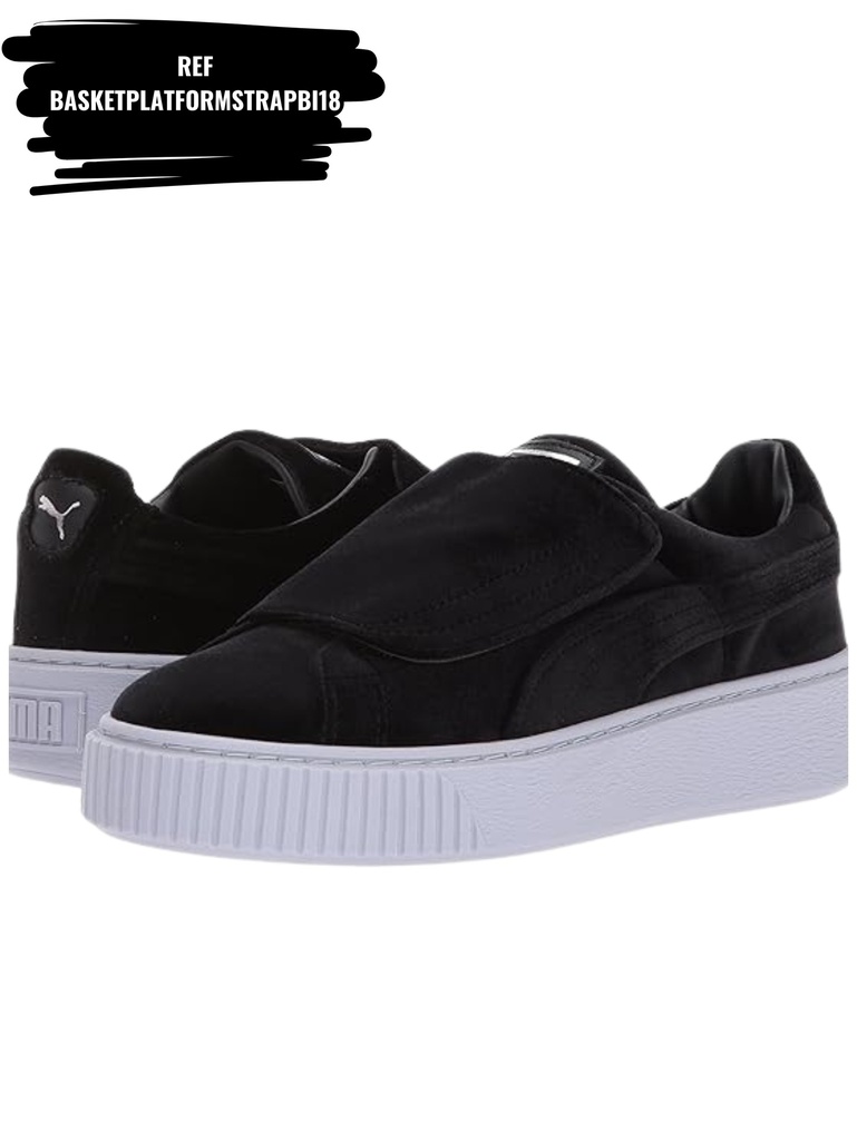 [263BASKETPLATFORMSTRAPBI18-10] Tenis Basket Platform Strap Black Iceland