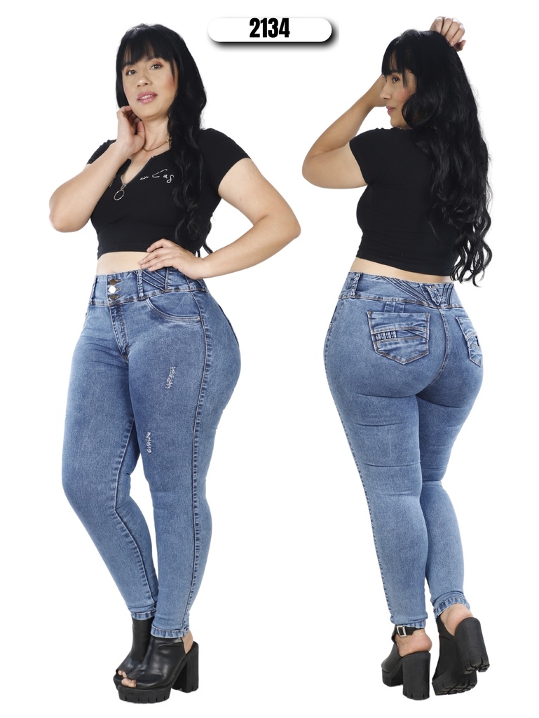 [329213417] Women's Medium Wash Skinny Butt Lift Jeans 2134