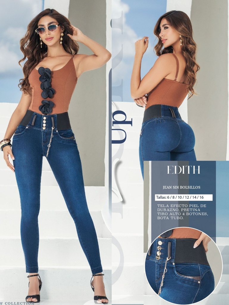 [289EDITH11] Jeans Levantacola Colombiano