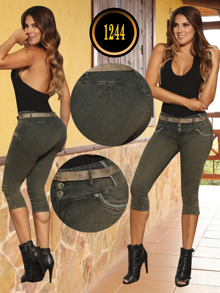 Women's Dark Olive Butt-Lifting Capri Pants – Thaxx Boutique