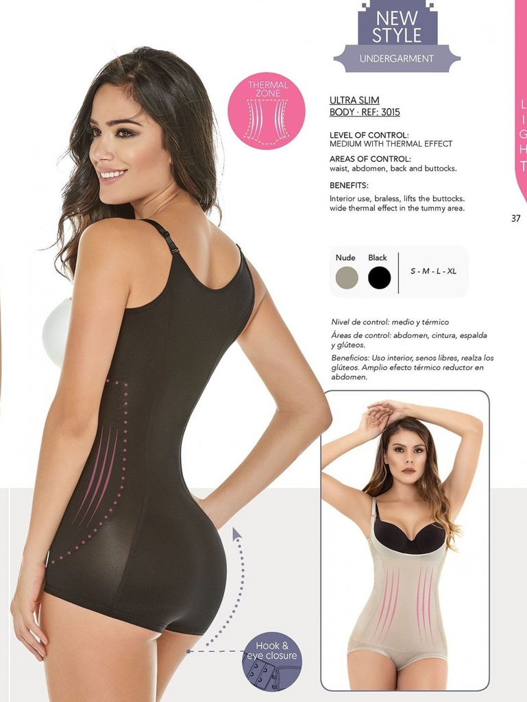 [1363015S] Body Control Abdomen Realza Gluteos (S)