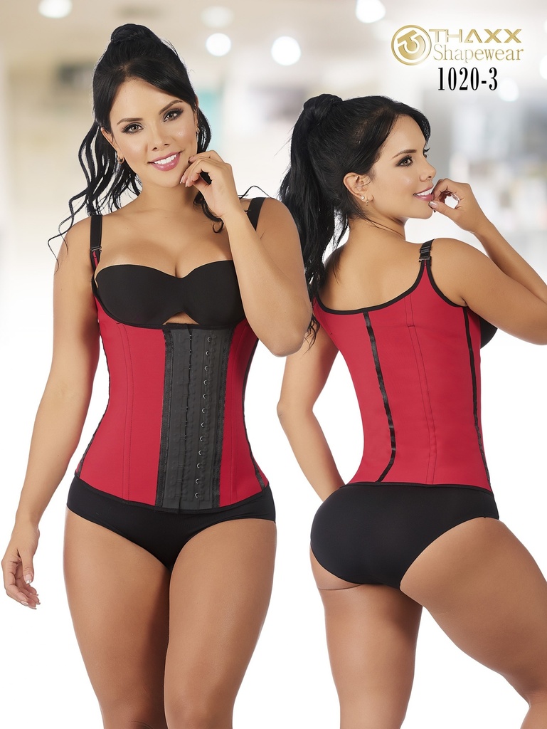 Faja Colombiana Thaxx  Chaleco Latex Recubierto 3 Broches