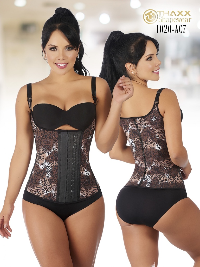 Faja Colombiana Thaxx  Chaleco Latex Recubierto 3 Broches 