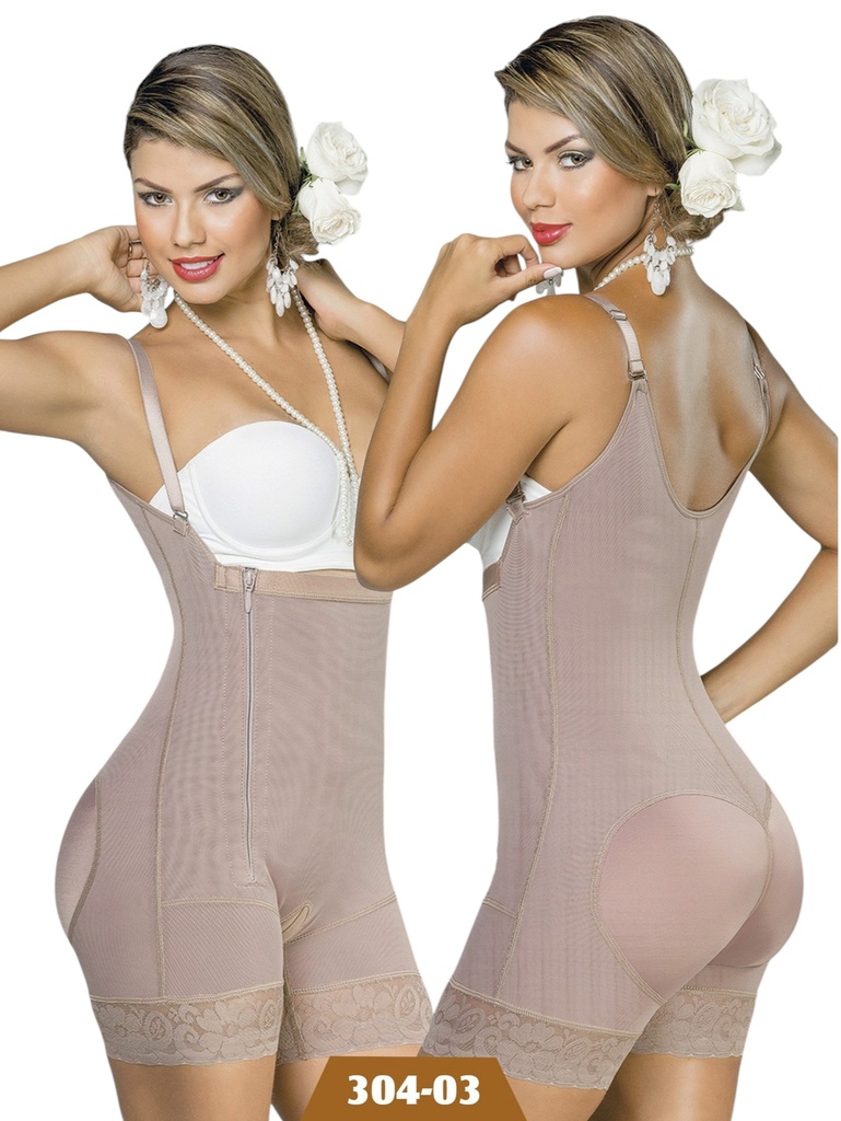 [230304XL03] Women's Mocha Short Leg Body Shaper Shapewear Body Shaper 304-03