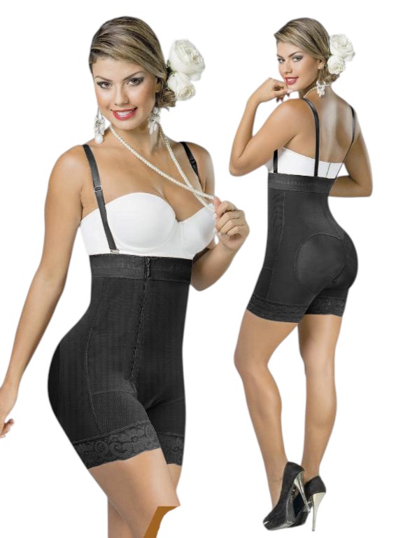 [230308XL02] Women's Black High Waist Short Shaper Shapewear Body Shaper 308-02