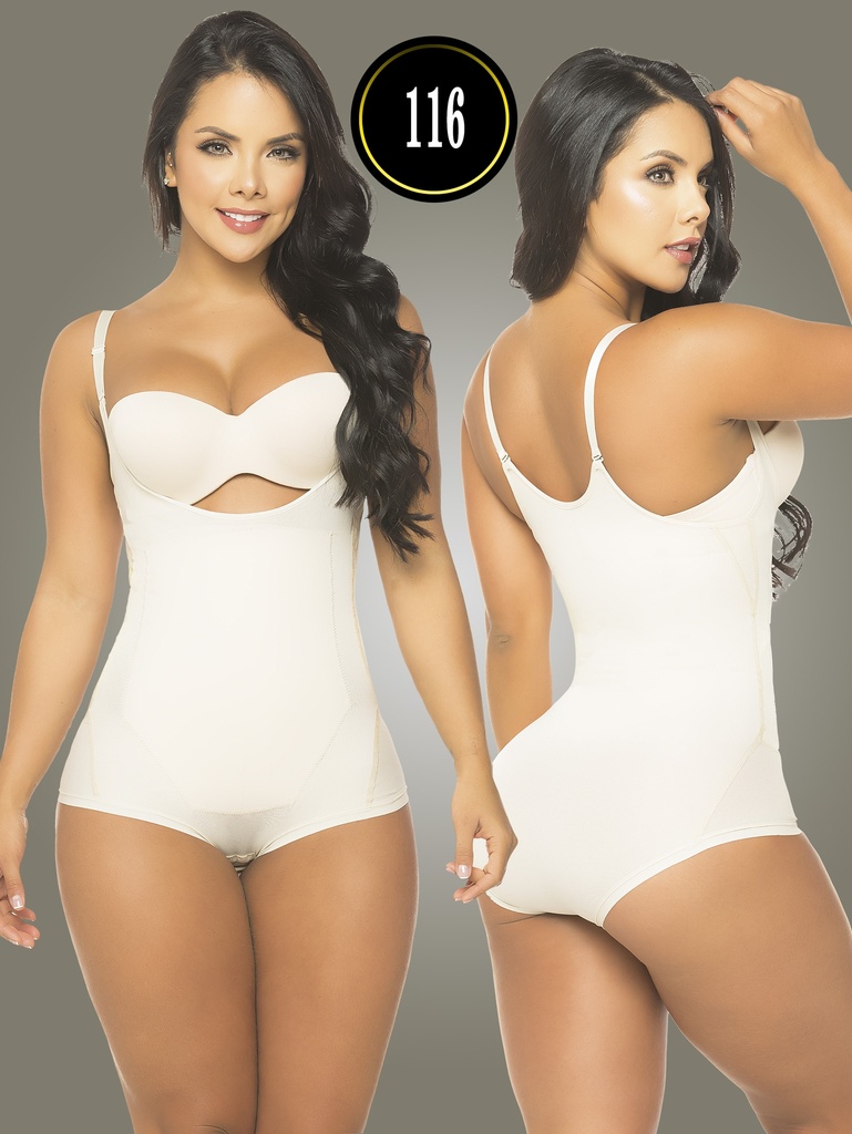 Women's Beige Latex Boyshort Body Shaper