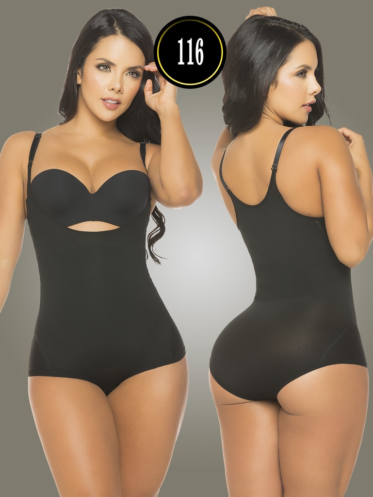 Body Faja Cachetero Negro de Látex