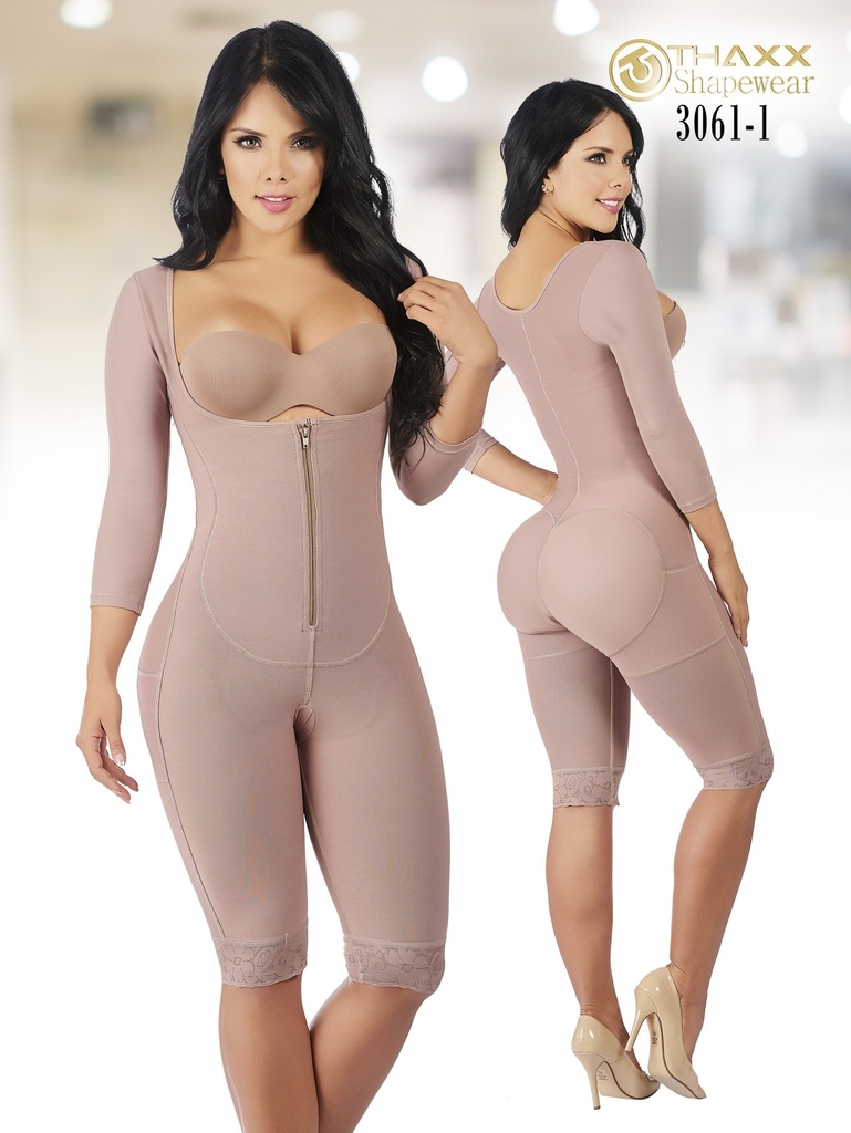 [1373061XS1] Faja Postquirúrgica con Mangas Moca para Mujer (XS)