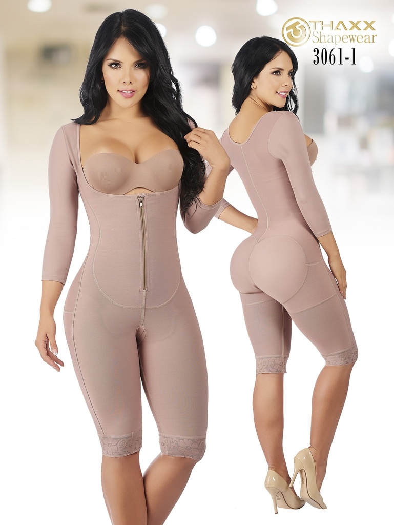 [1373061XXL1] Faja Postquirúrgica con Mangas Moca Talla Grande para Mujer (2XL)