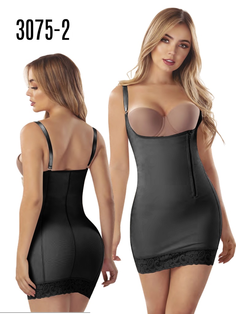 Faja Vestido Moldeador Negro Talla Grande para Mujer – Estilo 3075