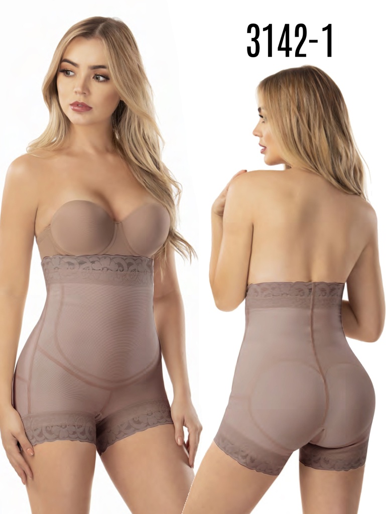 [1373142XXL1] Faja Short Moca Levantacola de Tiro Alto para Abdomen – Talla Grande (2XL)