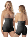 Faja Postquirúrgica Short Tiro Alto Levantacola Negra para Mujer – Thaxx