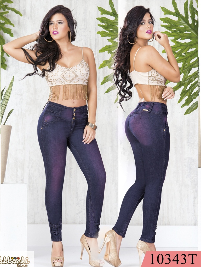 [00010110343T03] Women's Dark Navy Butt Lift Skinny Jeans 10343T