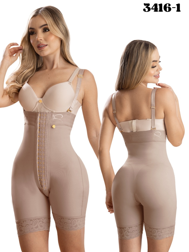 [1373416XS1] Faja Moldeadora Body Moldeador Levantacola con Ganchos hasta el Muslo Moka para Mujer 3416-1 1373416 (XS)