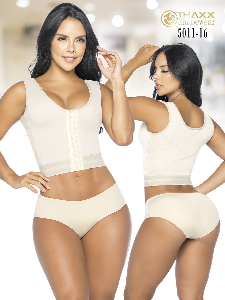 Women's Ivory Posture Support Post-Surgical Bra with Hook Closure – Thaxx Style 5011