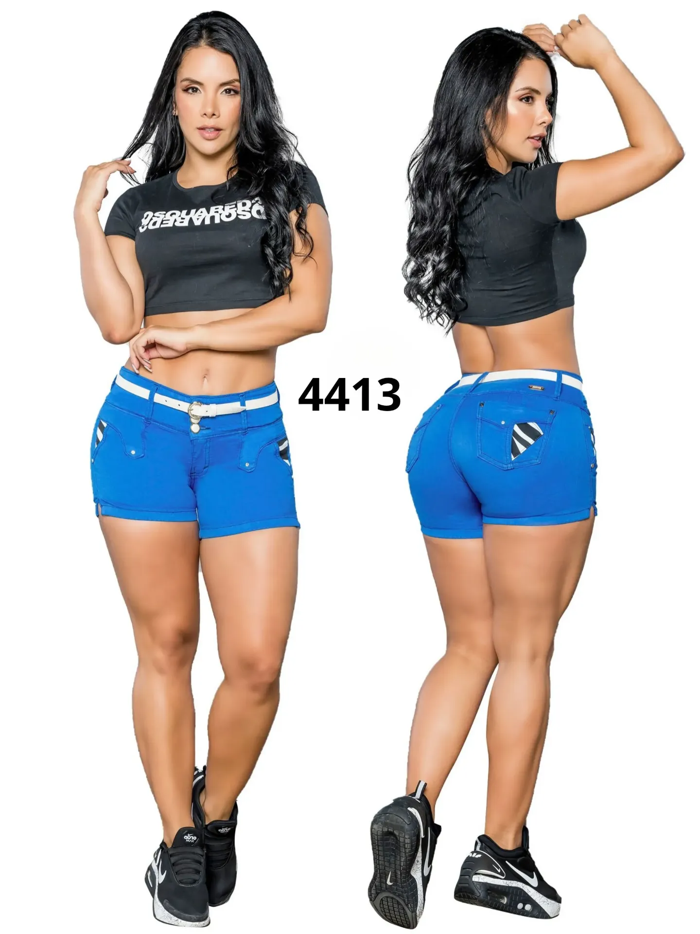 Short Levantacola Azul Brillante