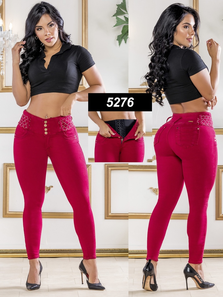 Jeans Levantacola Colombiano Con Faja 