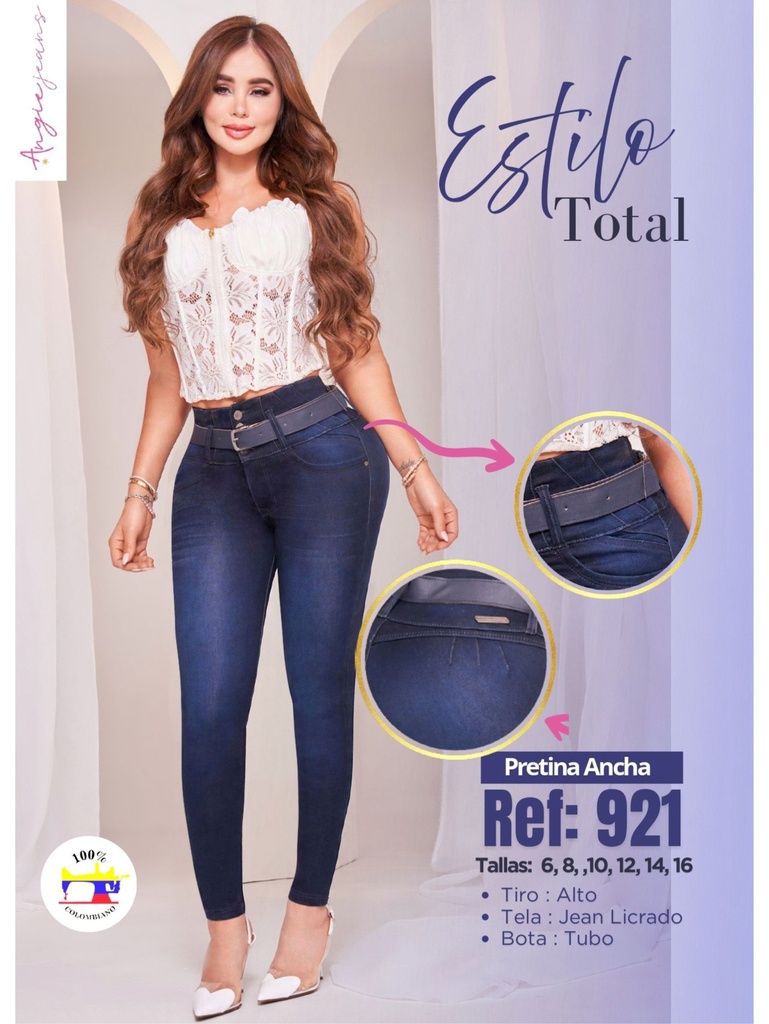 [29092103] Women's Dark Wash Skinny Butt Lift High-Rise Jeans 921 (3)