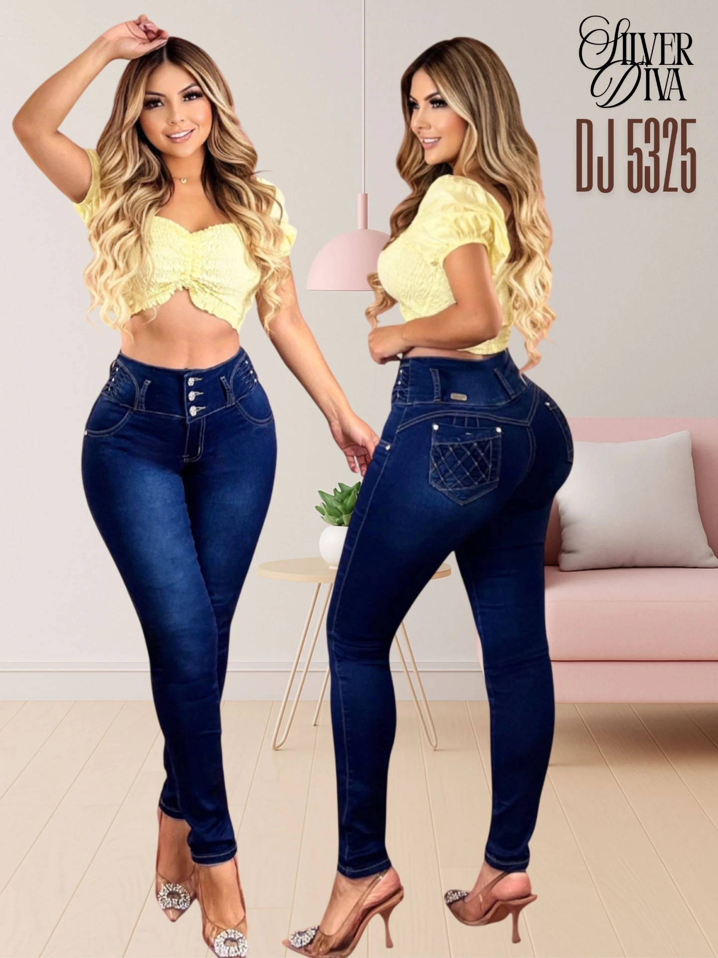Jeans Levantacola Silver Diva