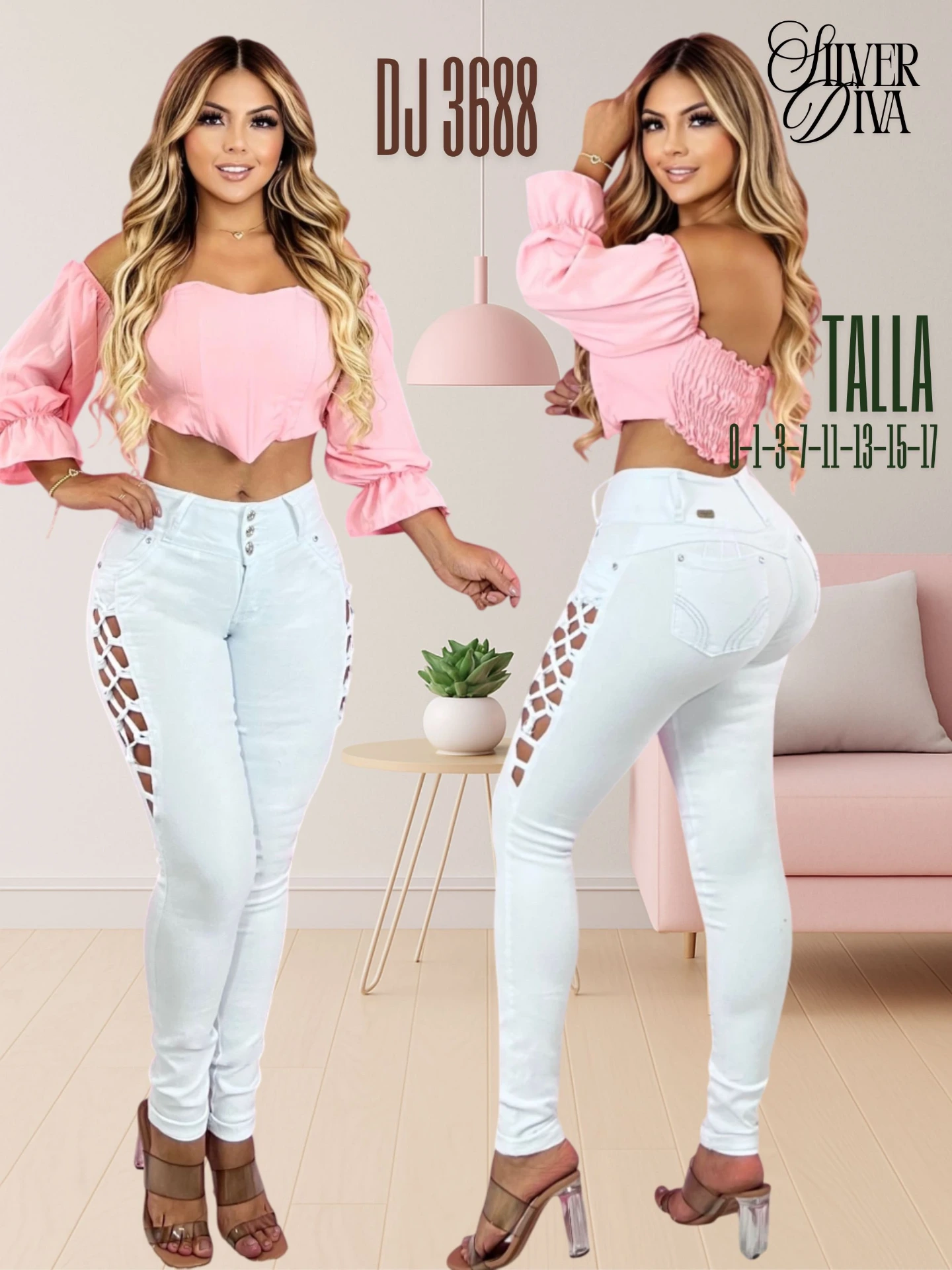 Jeans Levantacola Silver Diva