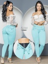 Jeans Levantacola Colombiano Con Faja 